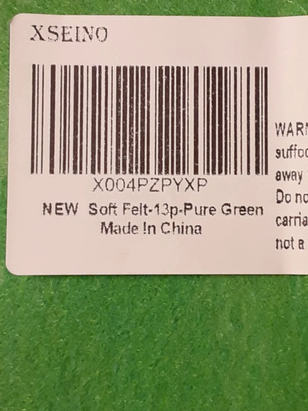 Xseino Pure Green 13 Piece Soft Felt Fabric Sheets
